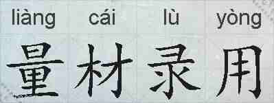 量材录用的拼音