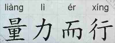 量力而行的拼音