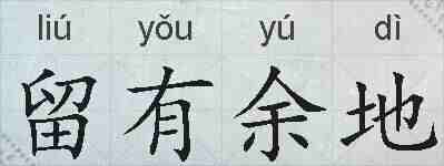 留有余地的拼音