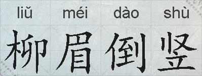 柳眉倒竖的拼音