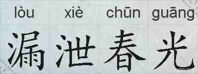 漏泄春光的拼音