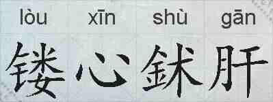 镂心鉥肝的拼音