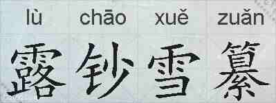 露钞雪纂的拼音