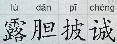 露胆披诚的拼音