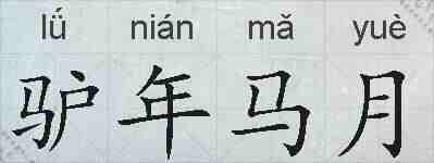 驴年马月的拼音