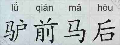 驴前马后的拼音