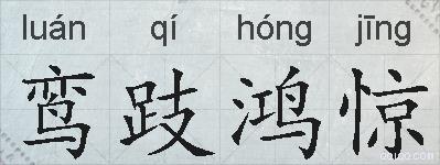 鸾跂鸿惊的拼音
