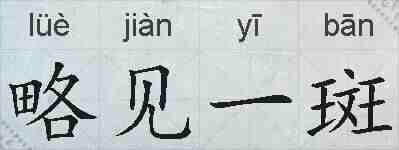 略见一斑的拼音