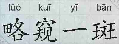 略窥一斑的拼音