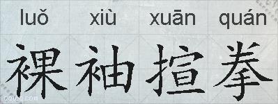 裸袖揎拳的拼音