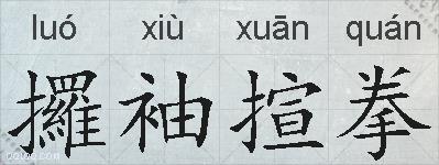 攞袖揎拳的拼音