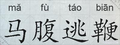 马腹逃鞭的拼音