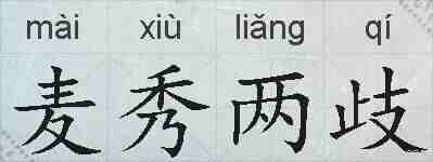 麦秀两歧的拼音