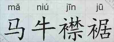 马牛襟裾的拼音