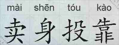 卖身投靠的拼音