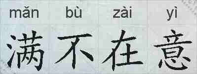 满不在意的拼音