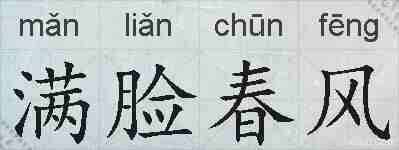 满脸春风的拼音