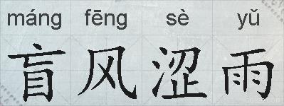 盲风涩雨的拼音