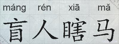 盲人瞎马的拼音