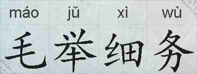 毛举细务的拼音