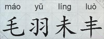 毛羽未丰的拼音