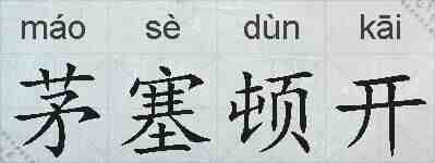 茅塞顿开的拼音