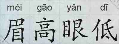 眉高眼低的拼音