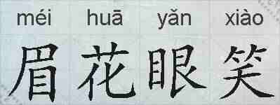 眉花眼笑的拼音