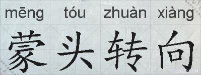 蒙头转向的拼音