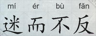 迷而不反的拼音