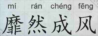 靡然成风的拼音