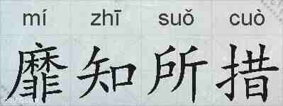 靡知所措的拼音