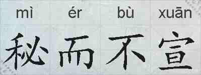 秘而不宣的拼音