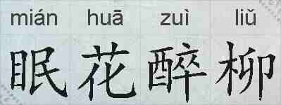 眠花醉柳的拼音