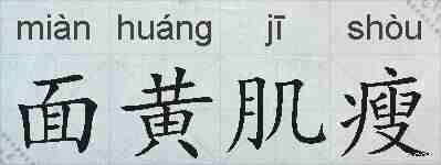 面黄肌瘦的拼音