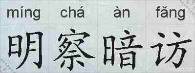明察暗访的拼音