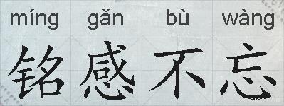 铭感不忘的拼音