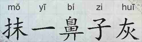 抹一鼻子灰的拼音