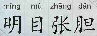 明目张胆的拼音