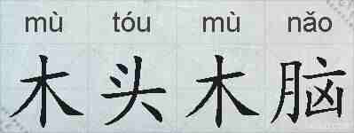 木头木脑的拼音