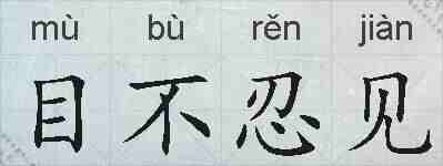 目不忍见的拼音