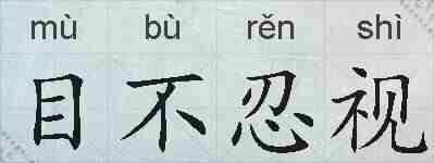 目不忍视的拼音
