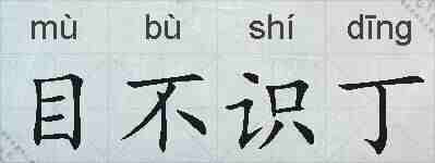 目不识丁的拼音
