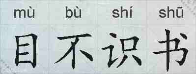 目不识书的拼音