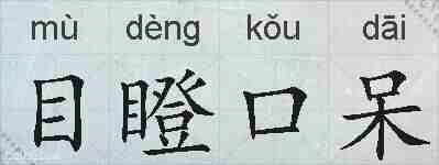 目瞪口呆的拼音