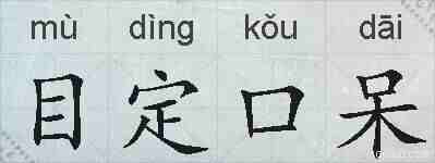 目定口呆的拼音