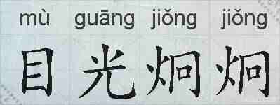 目光炯炯的拼音