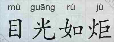 目光如炬的拼音