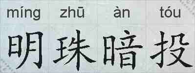 明珠暗投的拼音