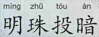 明珠投暗的拼音
